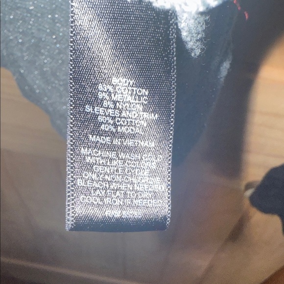 Express Women's Sparkling Gray and Black Long Sleeve Top - Picture 6 of 6